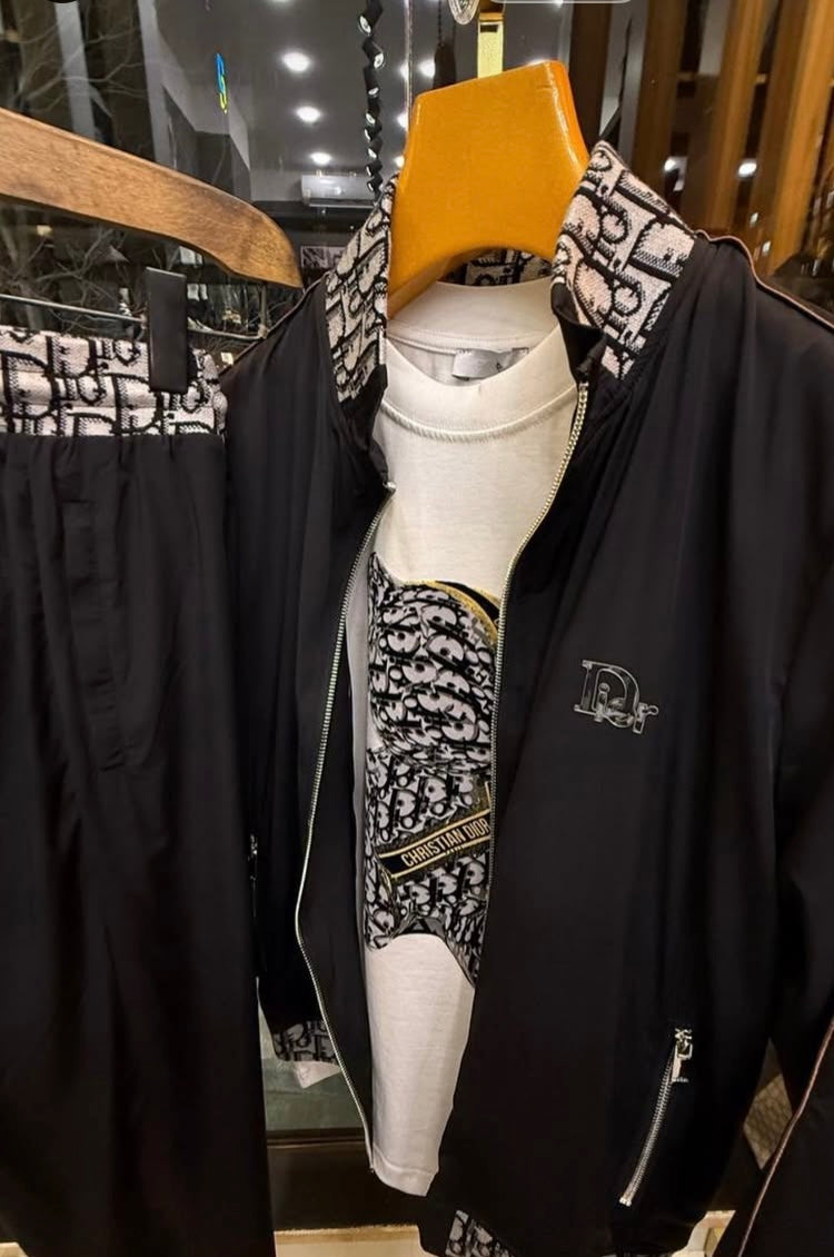 Ensemble dior pantalon et veste noir sport chic tendance Dior