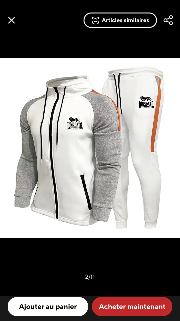 Ensemble LONSDALE Blanc