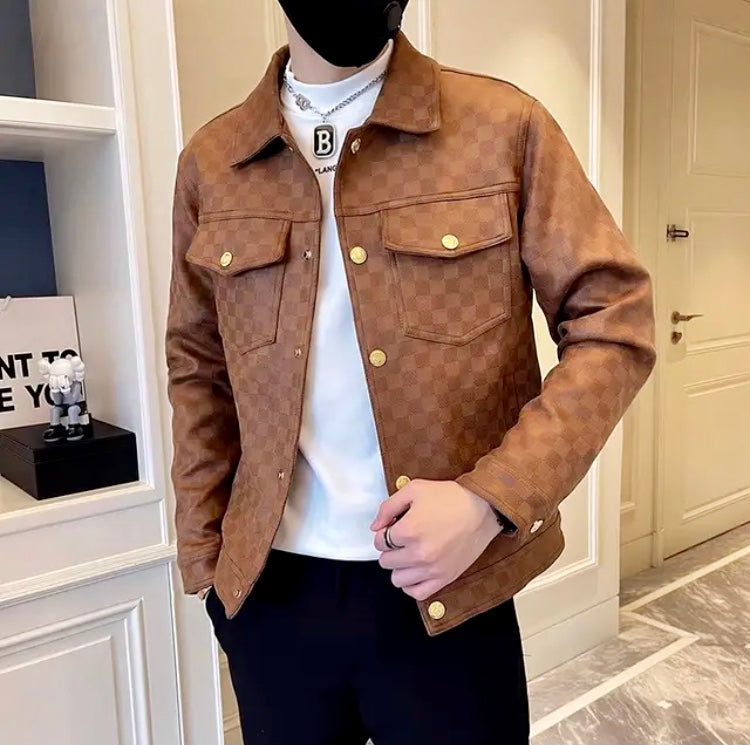 Veste Louis Vuitton Cuir Marron
