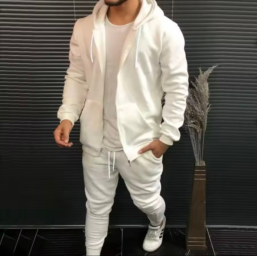 Ensemble blanc capuche survêtement