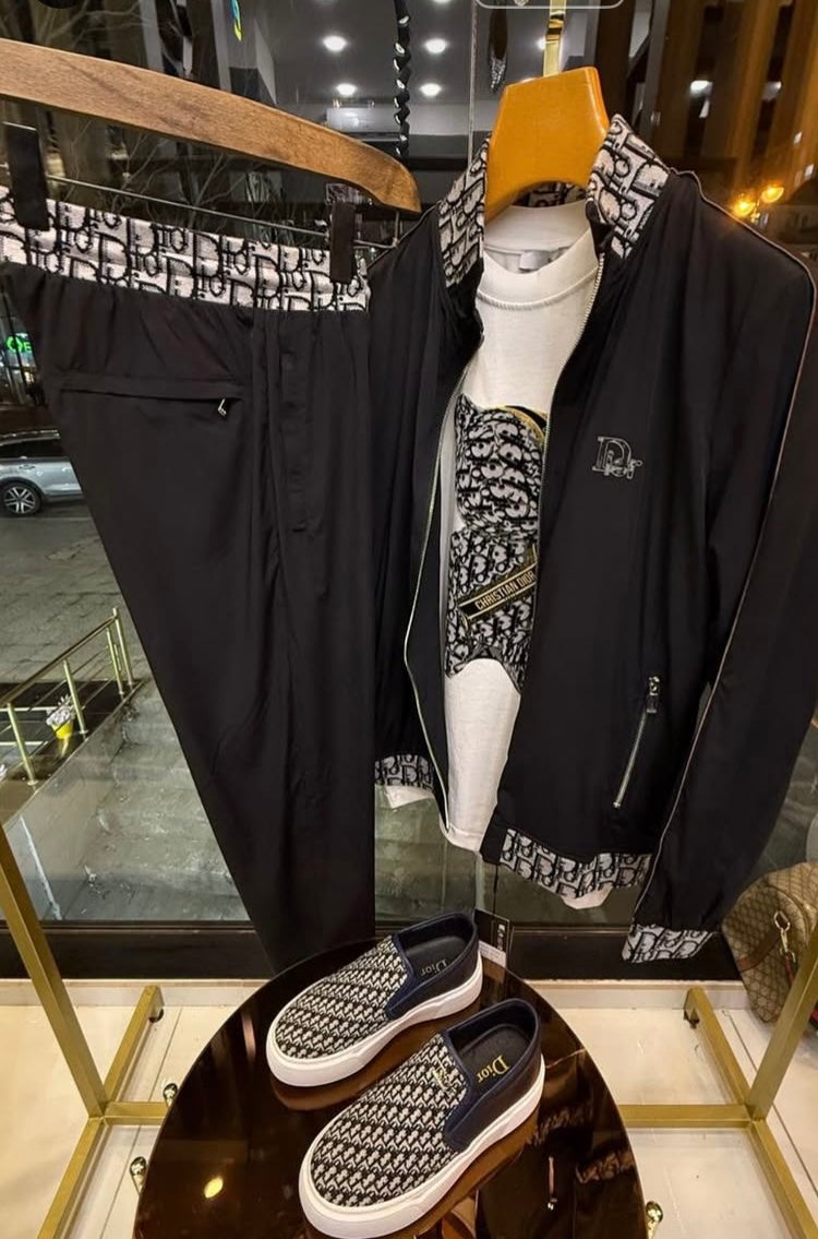 Ensemble dior pantalon et veste noir sport chic tendance Dior