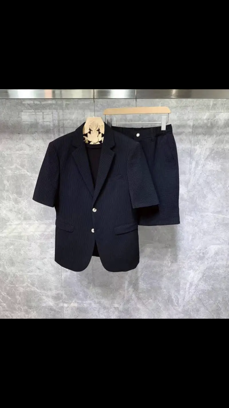 Costume Été Pied-de-Poule Noir