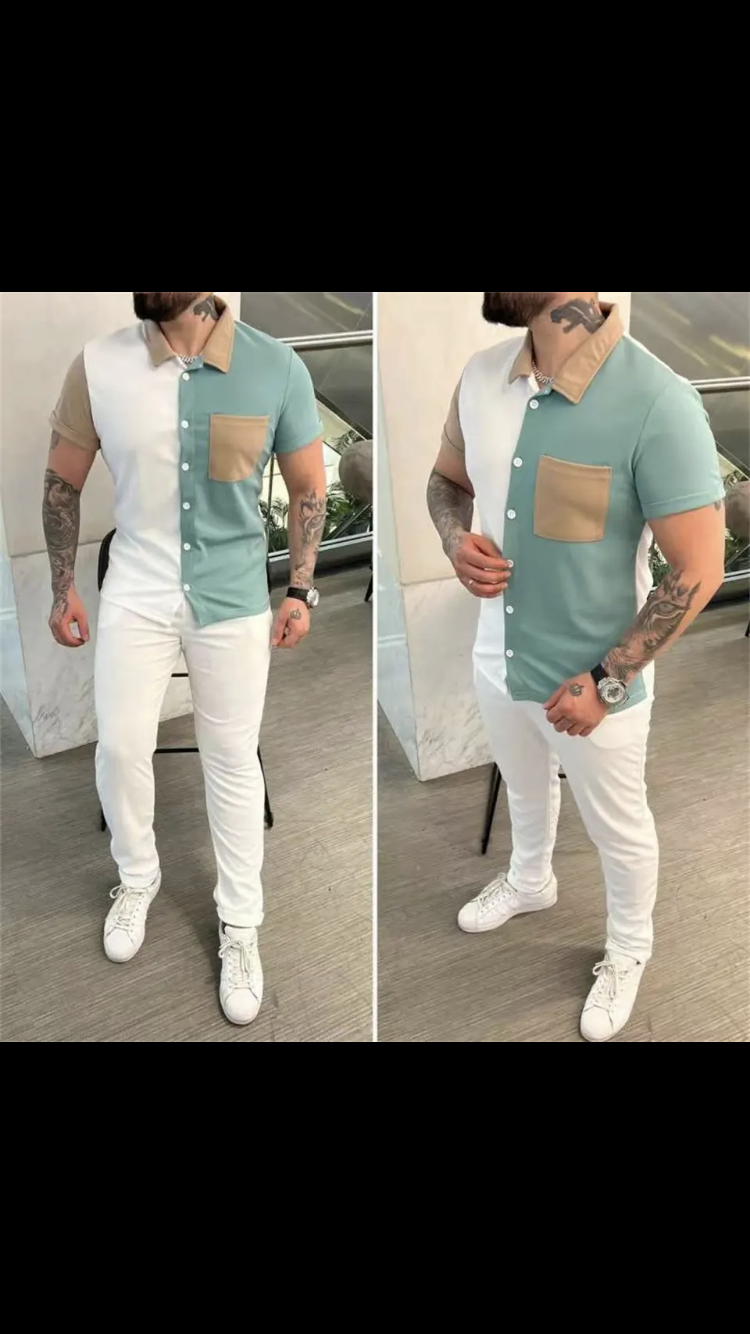 Ensemble Été 2 Pièces Blanc et Blue seille