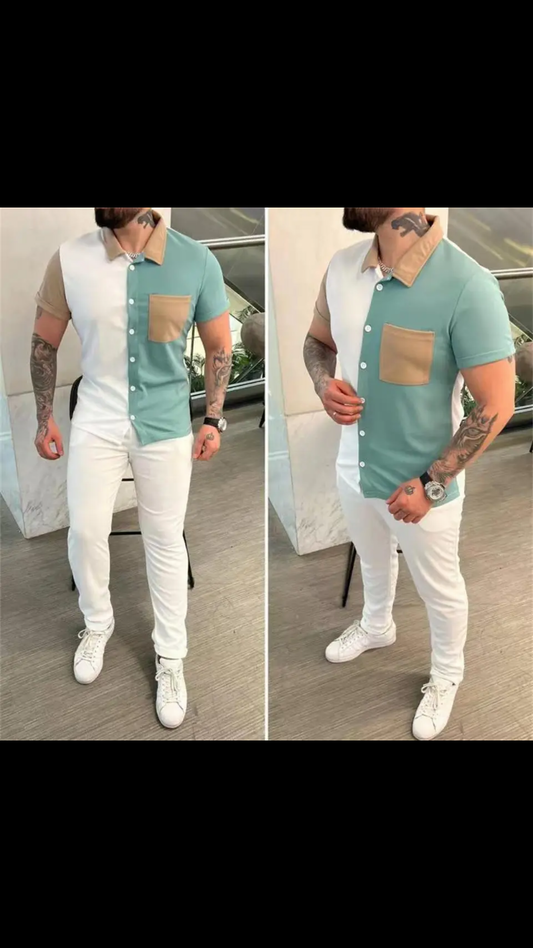 Ensemble Été 2 Pièces Blanc et Blue seille