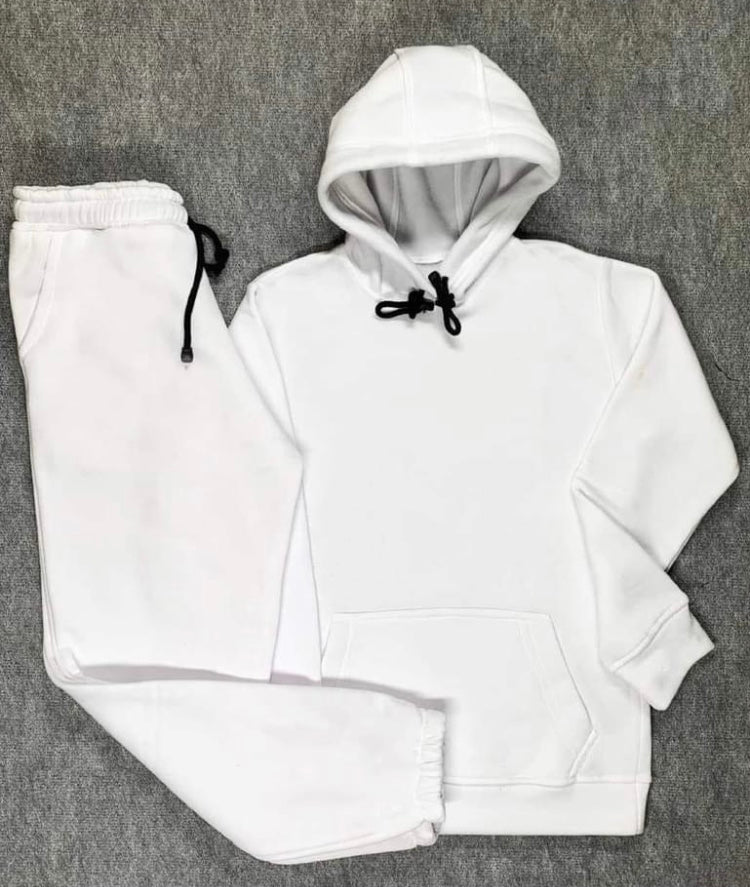 Ensemble Jogging Simple Blanc