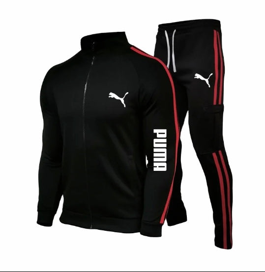 Ensemble Survêtement PUMA noir bonde  Rouge