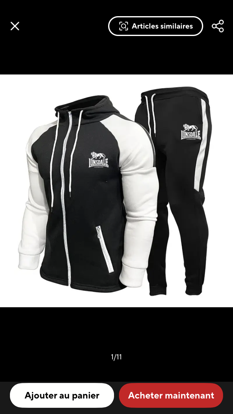 Ensemble LONSDALE Noir