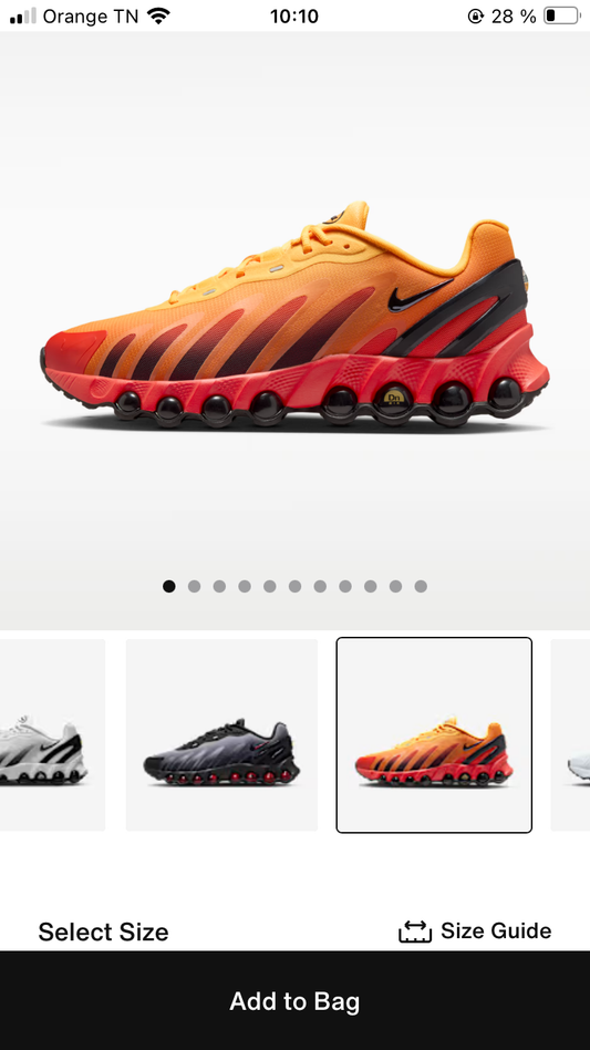 Baskets 👟 Nike Air Max DN8 oranger