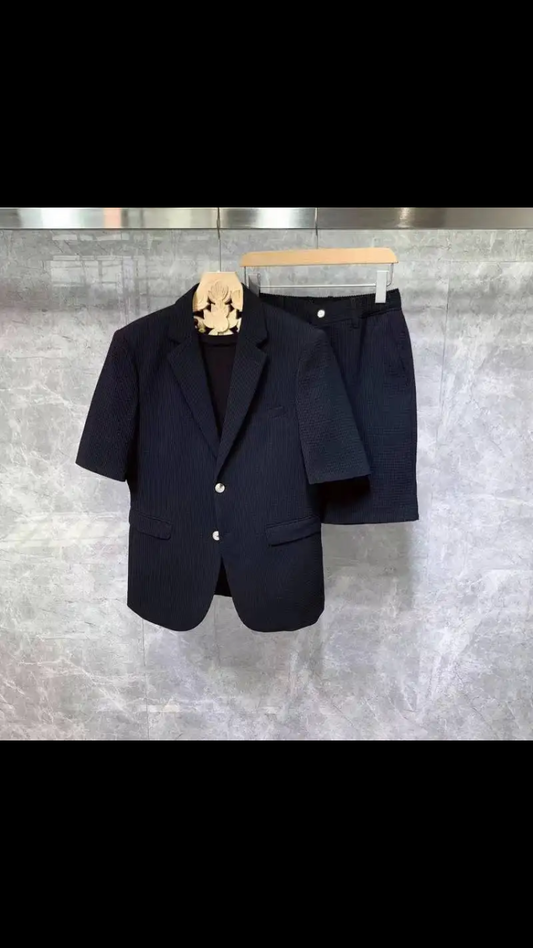 Costume Été Pied-de-Poule Noir