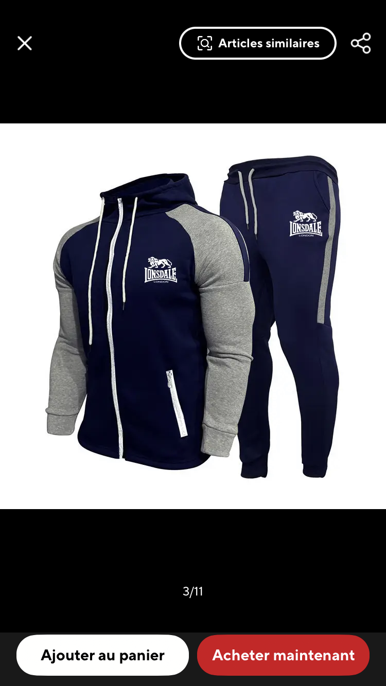 Ensemble LONSDALE Noir