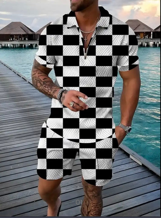 Ensemble Été Sport Chic Noir et Blanc