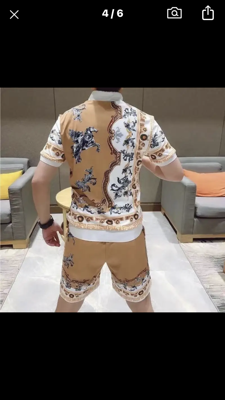Ensemble de été shorts avec t-shirt 👕 Versace 2 couleur