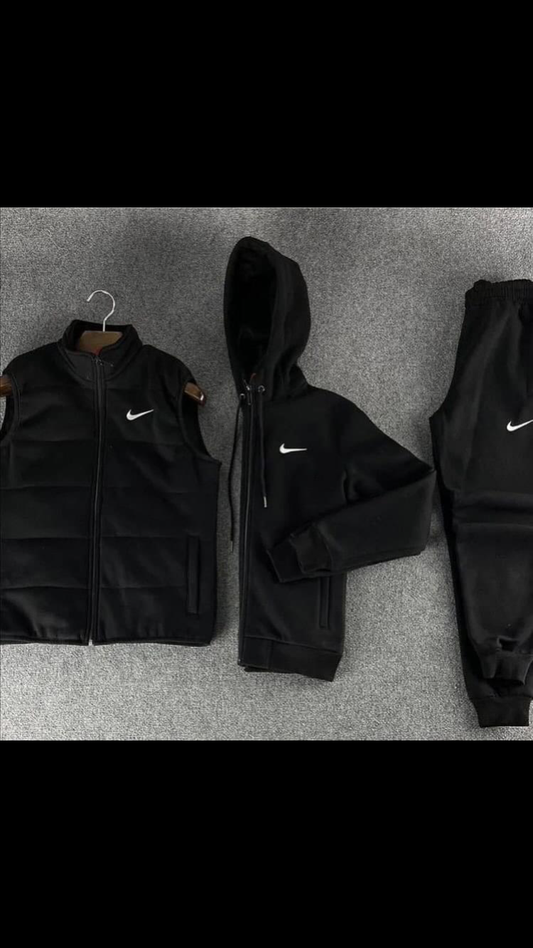 Ensemble 3 Pièces Jogging Noir