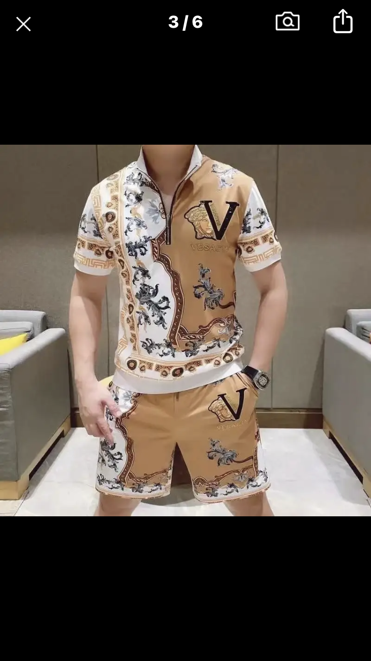 Ensemble de été shorts avec t-shirt 👕 Versace 2 couleur
