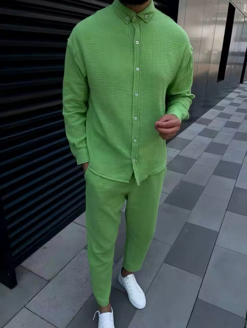 Ensemble confortable Vert