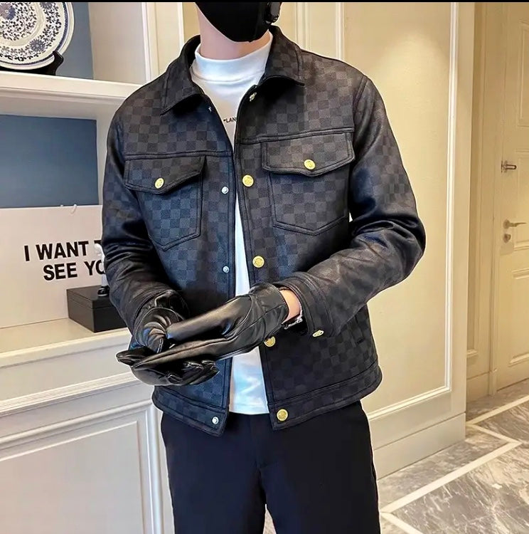 Veste Louis Vuitton Cuir Noir